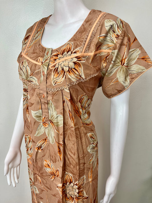 Pleated Alpine Fabric Soft & Breathable Nightgown