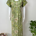 Green Pleated Alpine Nighty for Women