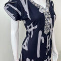 Navy Blue Premium Alpine Fabric Nightgown