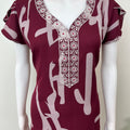 Maroon Digital Printed Alpine Fabric Nighty