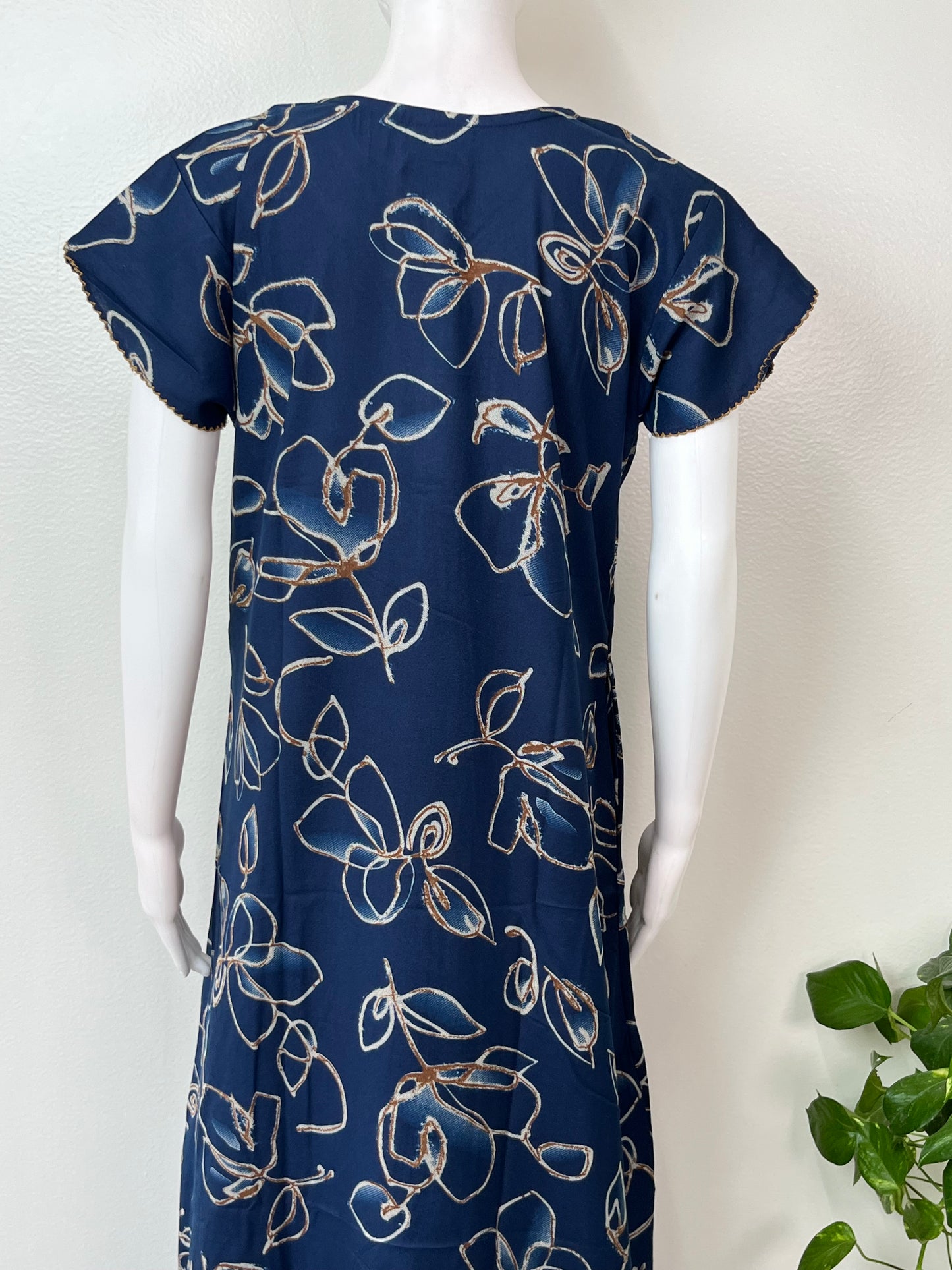 Royal Blue Soft & Breathable Alpine Fabric Nightgown