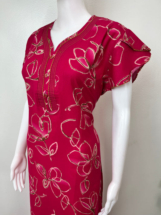Hot Pink Premium Alpine Fabric Nighty for Women