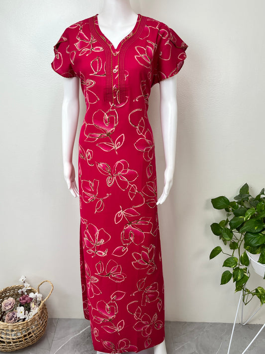 Hot Pink Premium Alpine Fabric Nighty for Women