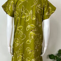 Sage Green Floral Printed Alpine Fabric Nighty