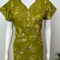 Sage Green Floral Printed Alpine Fabric Nighty