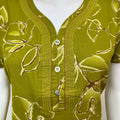 Sage Green Floral Printed Alpine Fabric Nighty