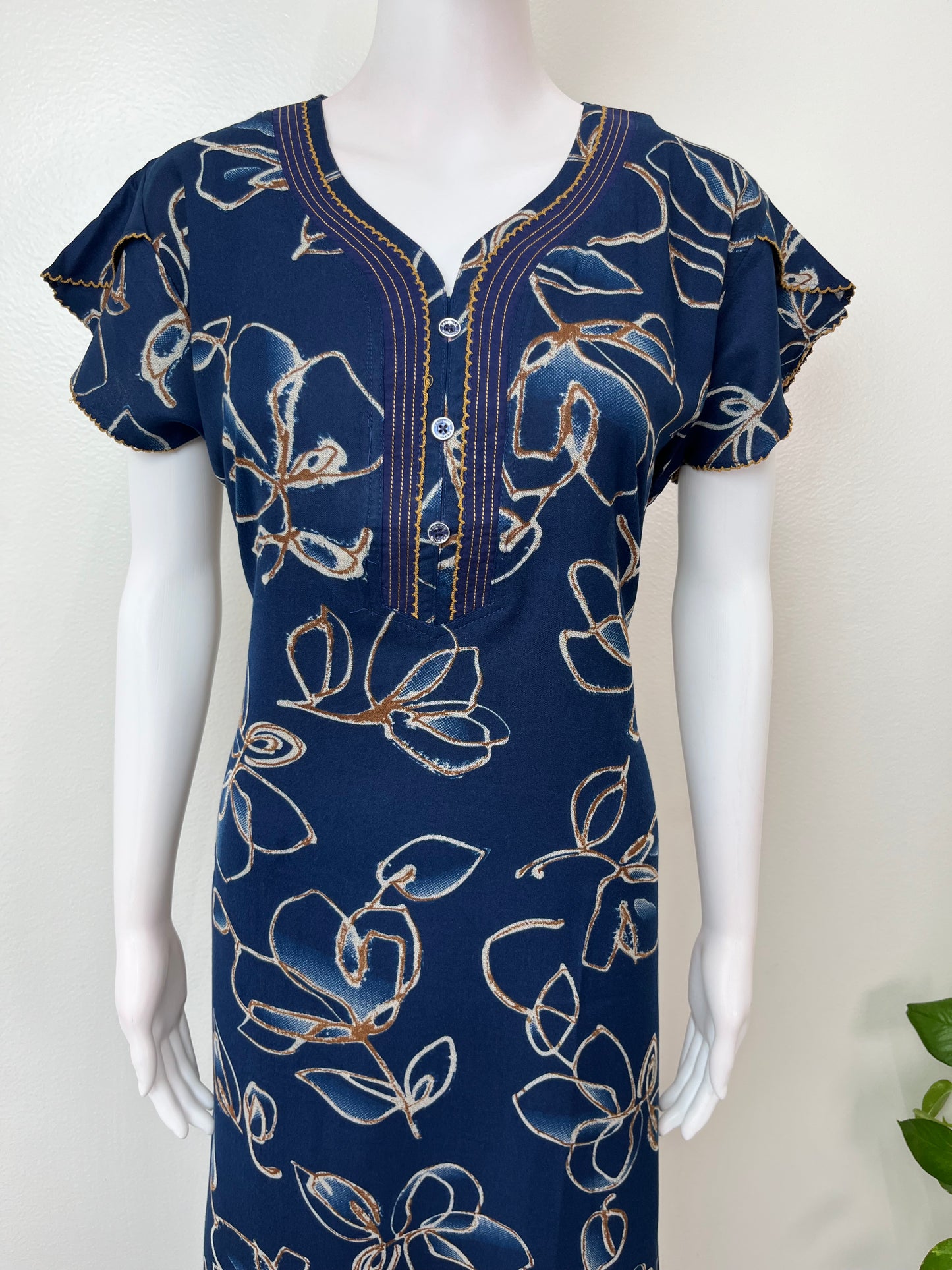 Royal Blue Soft & Breathable Alpine Fabric Nightgown