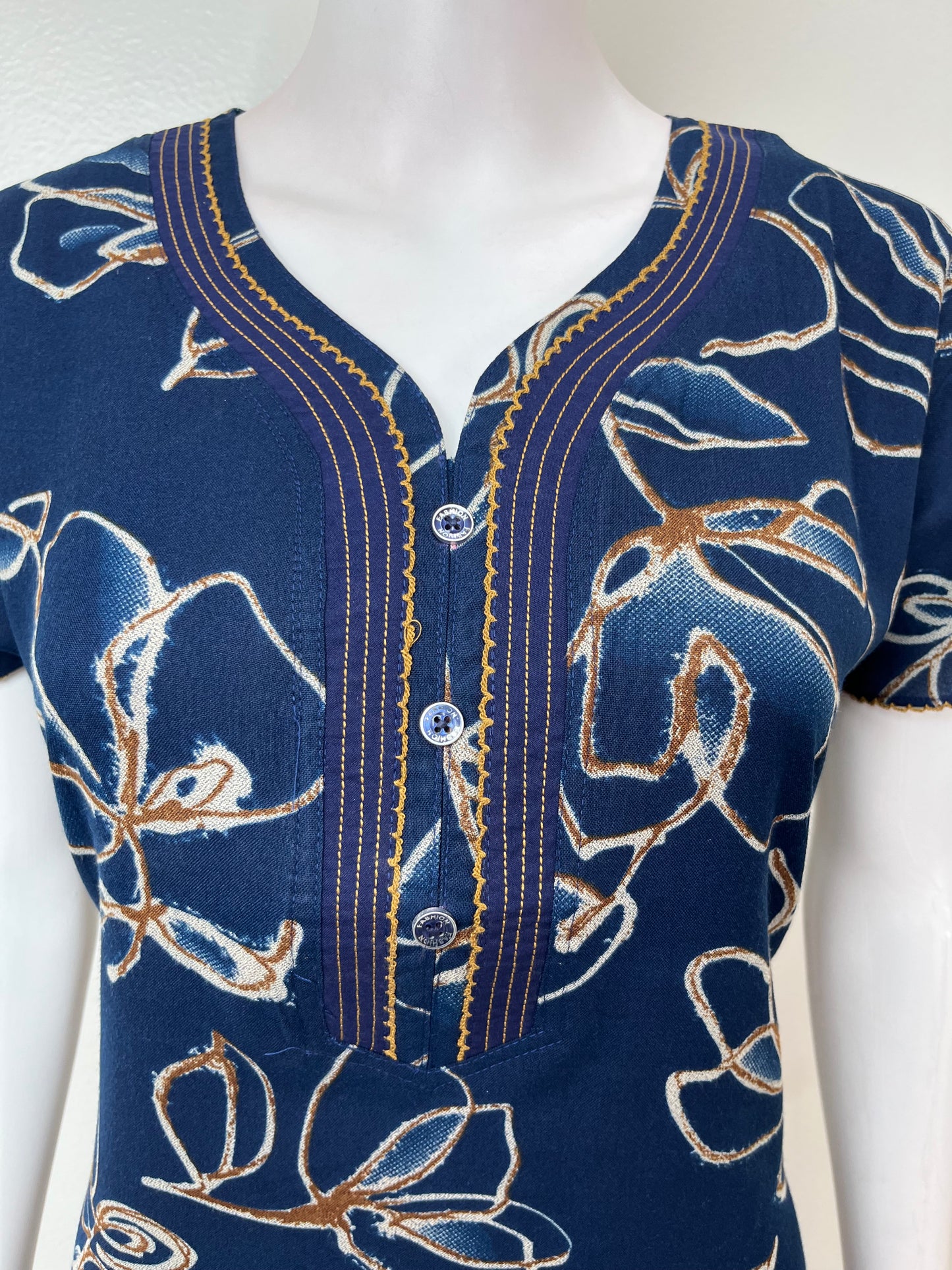 Royal Blue Soft & Breathable Alpine Fabric Nightgown