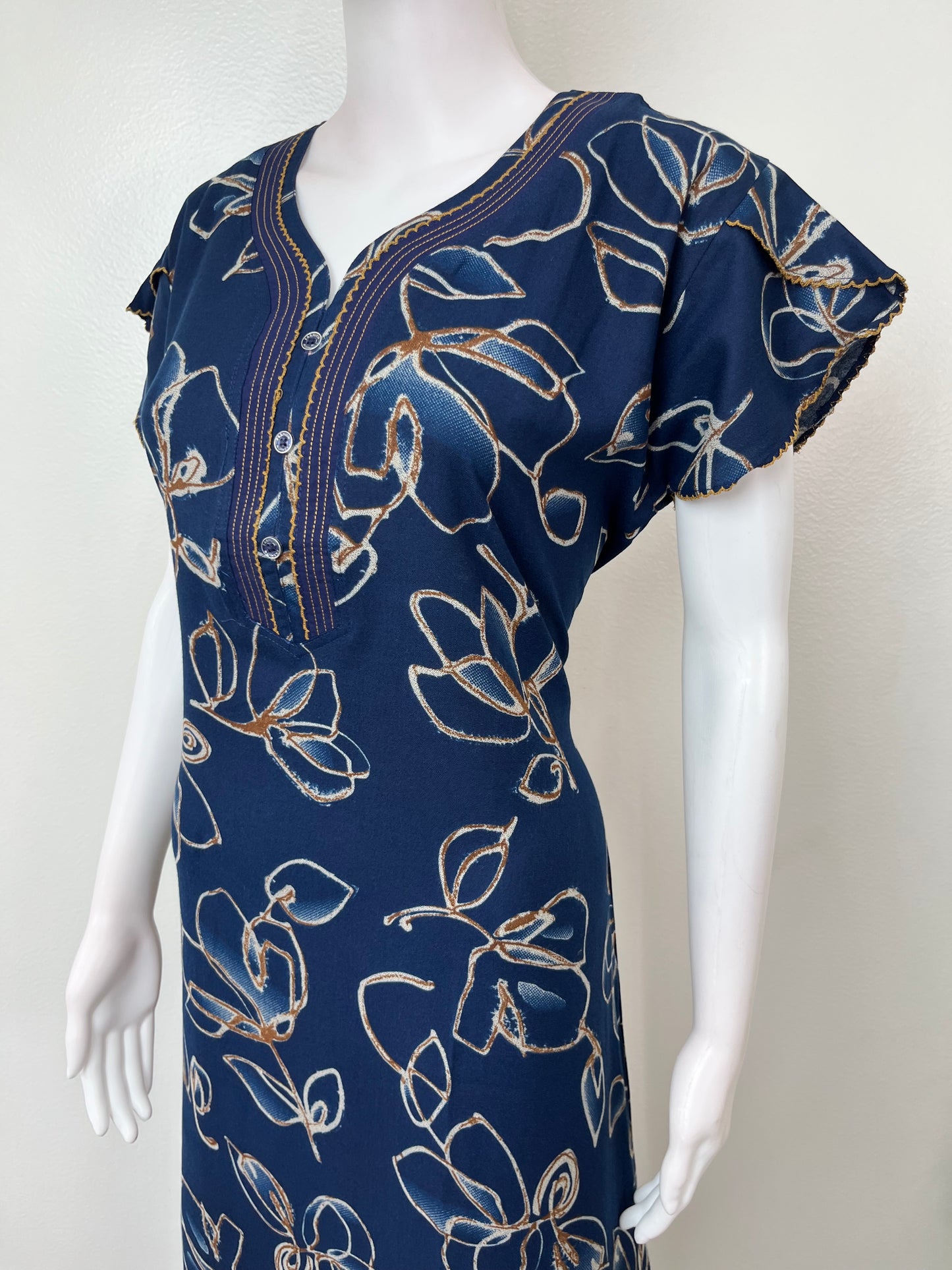 Royal Blue Soft & Breathable Alpine Fabric Nightgown