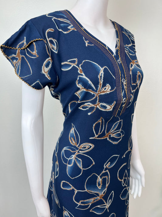 Royal Blue Soft & Breathable Alpine Fabric Nightgown