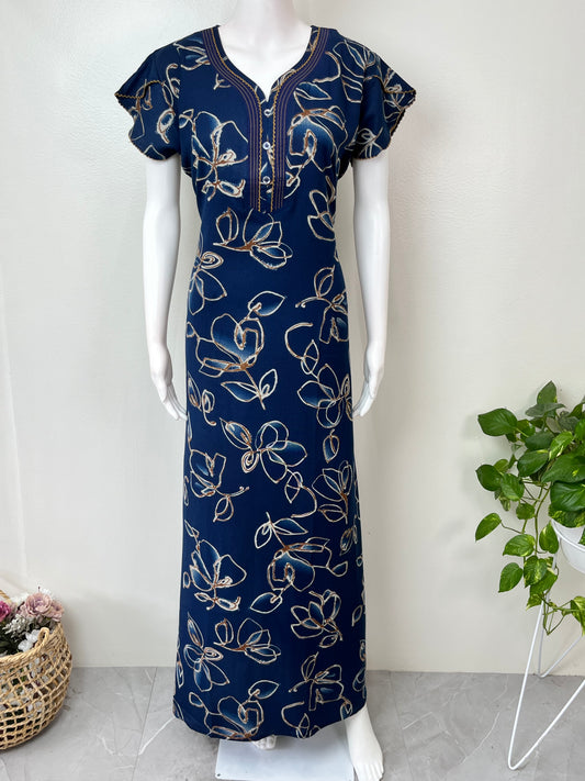 Royal Blue Soft & Breathable Alpine Fabric Nightgown