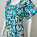 Blue Printed Alpine Fabric Nightgown