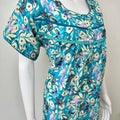 Blue Printed Alpine Fabric Nightgown