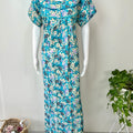 Blue Printed Alpine Fabric Nightgown