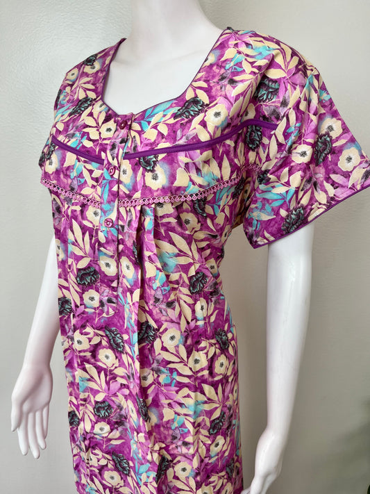 Pink Floral Printed Alpine Nightgown