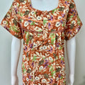 Orange Alpine Fabric Nighty for Women