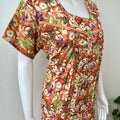 Orange Alpine Fabric Nighty for Women