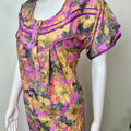 Pink & Yellow Floral Printed Alpine Nighty