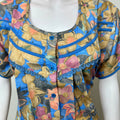 Blue & Yellow Alpine Fabric Soft & Breathable Nightgown