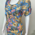 Blue & Yellow Alpine Fabric Soft & Breathable Nightgown