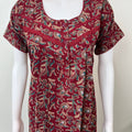 Pleated Style Alpine Fabric Women's Nighty