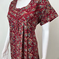 Pleated Style Alpine Fabric Women's Nighty