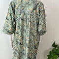 Green Printed 3/4th Sleeves Alpine Fabric Nighty