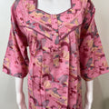 Pink Alpine Fabric 3/4th Sleeves Nighty Elegant & Long-Lasting