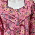 Pink Alpine Fabric 3/4th Sleeves Nighty Elegant & Long-Lasting