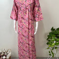 Pink Alpine Fabric 3/4th Sleeves Nighty Elegant & Long-Lasting