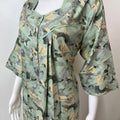 Green Printed 3/4th Sleeves Alpine Fabric Nighty