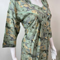 Green Printed 3/4th Sleeves Alpine Fabric Nighty