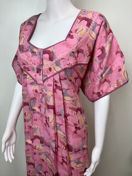 Baby Pink Alpine Fabric Nightgown Elegant & Long-Lasting