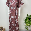 Brown Stone Printed Alpine Fabric Nightgown