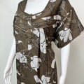 Grayish Brown Alpine Fabric Nighty Elegant & Long- Lasting