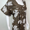 Grayish Brown Alpine Fabric Nighty Elegant & Long- Lasting