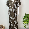 Grayish Brown Alpine Fabric Nighty Elegant & Long- Lasting