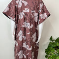 Brown Stone Printed Alpine Fabric Nightgown