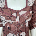 Brown Stone Printed Alpine Fabric Nightgown