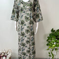 Green Alpine Fabric 3/4th Sleeves Nightgown