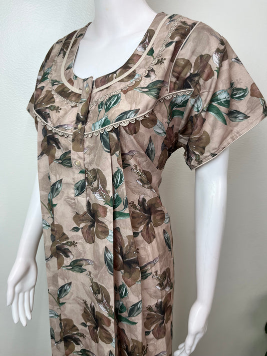 Cream Soft & Breathable Alpine Fabric Nightgown