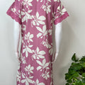 Pink V-Neck Alpine Fabric Nightgown