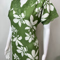 Green Floral Printed Alpine Nighty