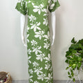 Green Floral Printed Alpine Nighty