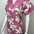 Pink V-Neck Alpine Fabric Nightgown