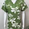 Green Floral Printed Alpine Nighty
