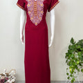 Maroon Luxury in Every Thread- Alpine Nightgown