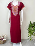 Maroon Luxury in Every Thread- Alpine Nightgown