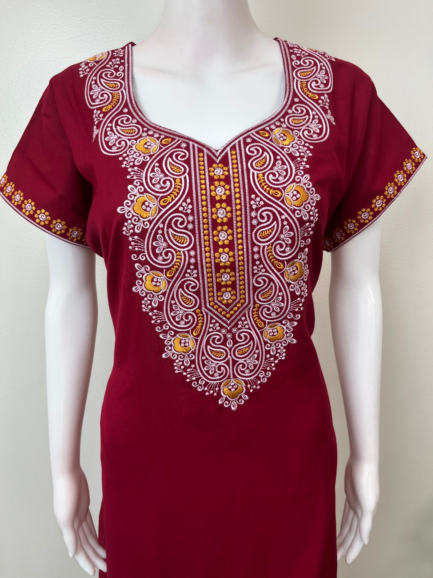 Maroon Luxury in Every Thread- Alpine Nightgown