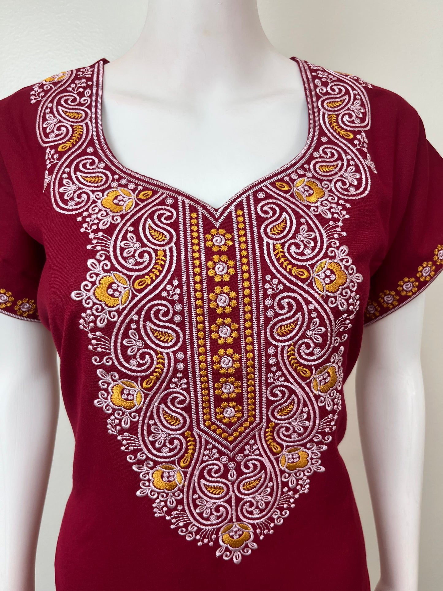 Maroon Luxury in Every Thread- Alpine Nightgown